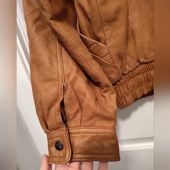 Genuine Brown Leather Jacket by Exploration - Picture 6 of 16